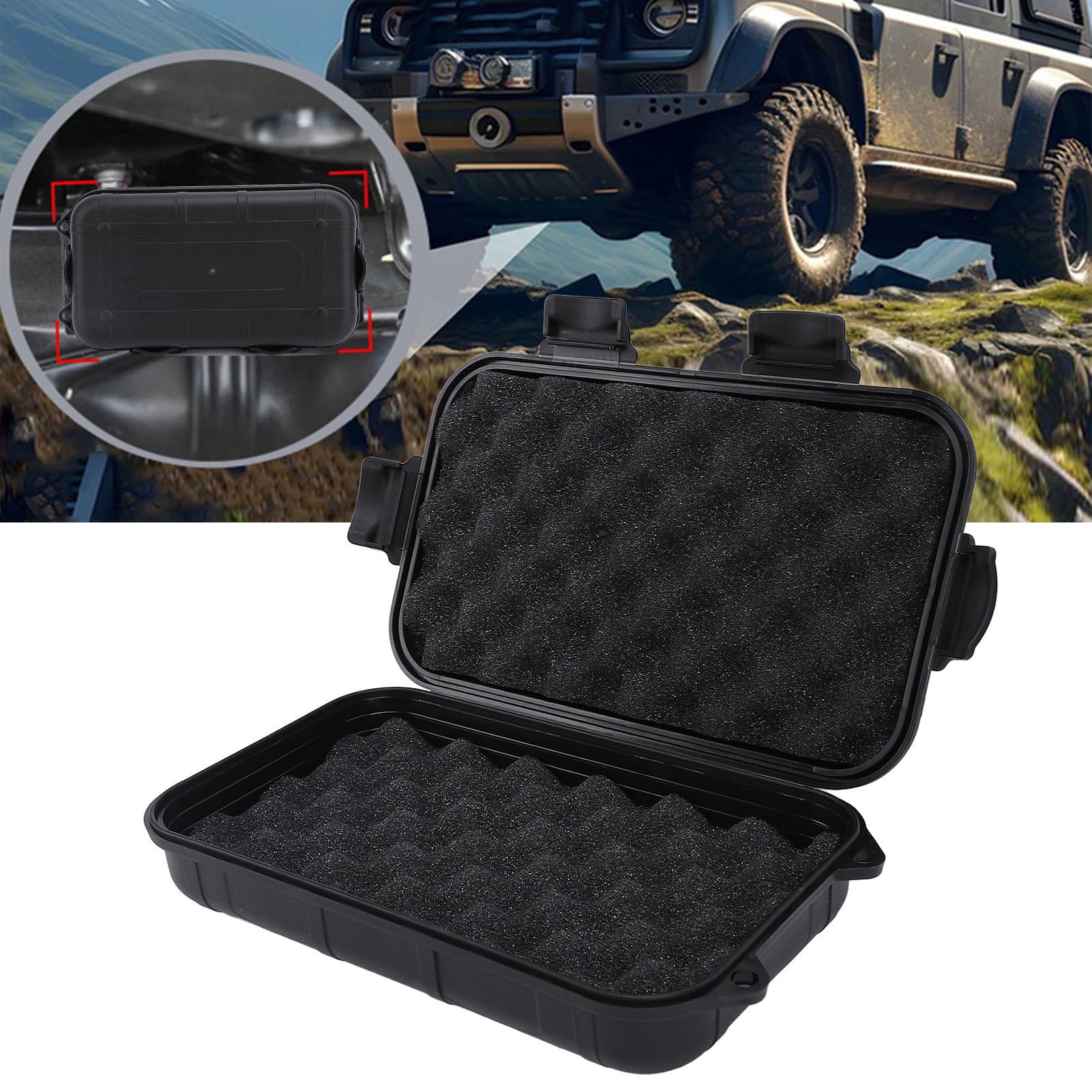 Yajisi Weatherproof Magnetic Key Box – 20x12x5cm Under‑Vehicle Storage for Keys, USB, Cash, Watch, and More
