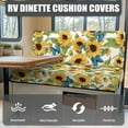 thumbnail image 4 of XYZCANDO Beautiful Sunflower RV Dinette Cushion Covers Cute Butterfly Print Camper Accessories for Inside Bench Cover Cushion Covers for Couches and Sofas Slip Covers for Loveseat, 4 of 7