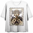 thumbnail image 4 of Vintage Country Nashville Guitars Crew Neck Short Sleeve Women's White Crop T-shirt-Small, 4 of 7