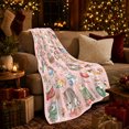 thumbnail image 3 of Whimsical Christmas Kitten Holiday Art, Festive Pet Portrait Pattern, Warm Flannel Blanket for Living Room and Bedroom, Cat Lovers Christmas Gift, Pet Lover Home Decor, 3 of 9
