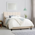 thumbnail image 4 of CorLiving Rosewell Upholstered Full Size Bed Frame with Vertical Channel-Tufted Headboard - Box Spring Required, 4 of 9