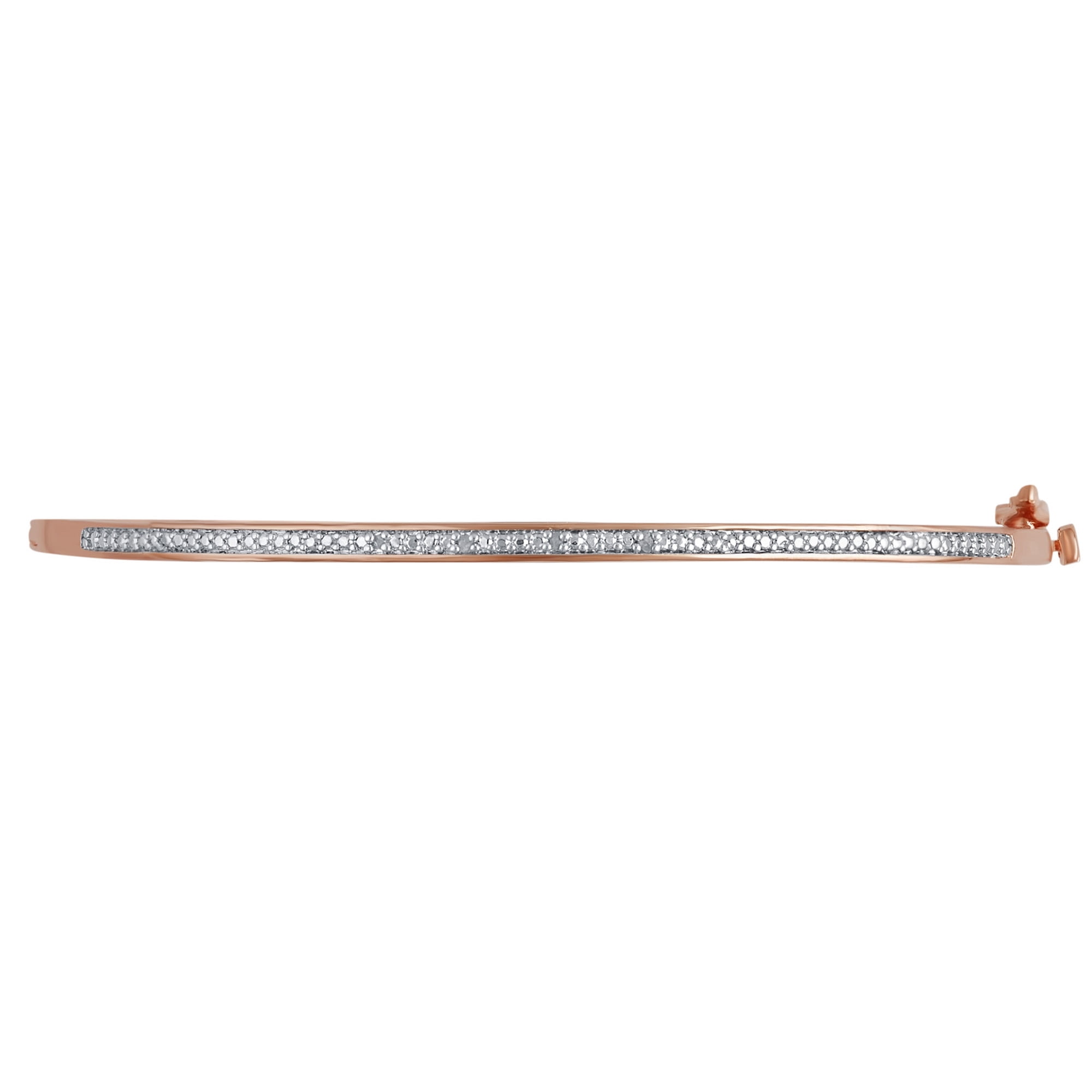 Arista Diamond Accent Silvertone and 14K Gold over Brass Fashion 3-Bangle Set.