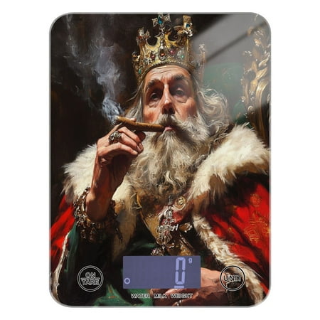 

WOBOGO Pictures Of Kings Smoking Kitchen Scale Digital Gram and Ounce Weighing for Cooking Baking Ketogenic Diet Meal Prep