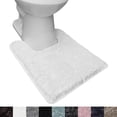 thumbnail image 1 of SoHome Spa Step Luxury Chenille Toilet Mat 20x22, Super Absorbent and Extra Soft Shag Bath Rug, Perfect Plush Carpet Mat for Children's Tub, Shower and Bathroom, White, 1 of 5