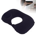 thumbnail image 4 of Almohada Para El Cuello, Protección Cervical Amplia Aplicación Tejido Flocado Almohada Inflable Hebilla Ajustable Para Autobús ANGGREK Azul oscuro, 4 of 8