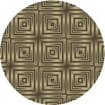 thumbnail image 1 of Ahgly Company Machine Washable Indoor Round Transitional Dark Brown Area Rugs, 6' Round, 1 of 7