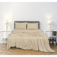 thumbnail image 3 of ROYALE LINENS 300 Thread Count 100% Long Staple Combed Cotton Sheet Set - 4 Piece Full Bed Sheets - 1 Fitted, 1 Flat, 2 Pillow Cases -Soft Cool & Crisp Sheet Set (Full, Cream), 3 of 10