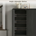 thumbnail image 4 of SICOTAS Black Modern Shoe Storage Cabinet,20 Pairs Fluted Shoe Organizer with 6 Tier and 2 Door, 44.9" Tall Shoe Cabinet for Enterway Hallway Corridor Living Room, 4 of 10
