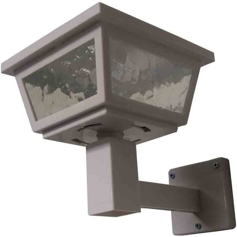 Solar Post Cap Lights with Pebbled Print Glass Frames and 2 Ultra Bright SMD LED 
