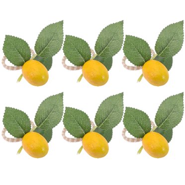 6 Pcs Napkin Buckles Lemon Napkin Rings Napkin Clasps Decorative Napkin Buckles