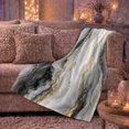 thumbnail image 6 of Abstract Gold Veined Marble Agate Art Sophisticated Elegance, Cozy Friendship Quote Scene, Warm Flannel Blanket for Living Room and Reading Nook, Art Lovers Friendship Gift, Artistic Home Decor, 6 of 9