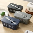 thumbnail image 4 of geerera Butter Dish Storage Box with Lid & Knife Sealed Container for Cheese Butter Spread Kitchen Counter Organization Fridge Safe, 4 of 4
