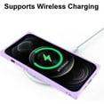 thumbnail image 5 of Compatible with iPhone 12 Pro Max Case for Women Soft TPU Edge [Support Wireless Charging] Slim Shockproof Protective Phone Case Cover for iPhone 12 Pro Max Purple, 5 of 11