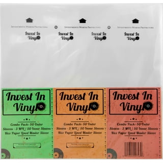 InvestInVinyl 100 LP Vinyl Record Inner Sleeves Heavy Stock Ivory White Paper Rounded Corners Protective 33 RPM 12 Record Sleeves 80 GSM Covers Provide Your LP