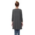 thumbnail image 4 of FANNYC Women's Plus Size Swing Tunic Tops Loose Basic Long Sleeve T Shirt Solid Color Casual Wear Loungewear Blouse Top Round Neck Pullover Flowy Clothing For Leggings, 4 of 7