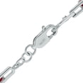 thumbnail image 4 of SZUL Women's Ruby and Natural Diamond Double Bar Link Bracelet in .925 Sterling Silver, 4 of 7