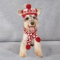 thumbnail image 4 of SPRING PARK 2Pcs/Set Dog Hat & Scarf Set, Dog Knitted Hat Pet Christmas Deer/Snowflake Pattern Winter Warm Caps Cute Accessories Neck Warm Scarf Party Decoration for Pet Cat and Dog fit for Dogs, 4 of 7