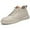 Beige, variant on Men's Invisible Height Increasing Elevator Shoes Lace-up Casual Fashion Leather Sneakers Dress Shoes -2.36 Inches Taller