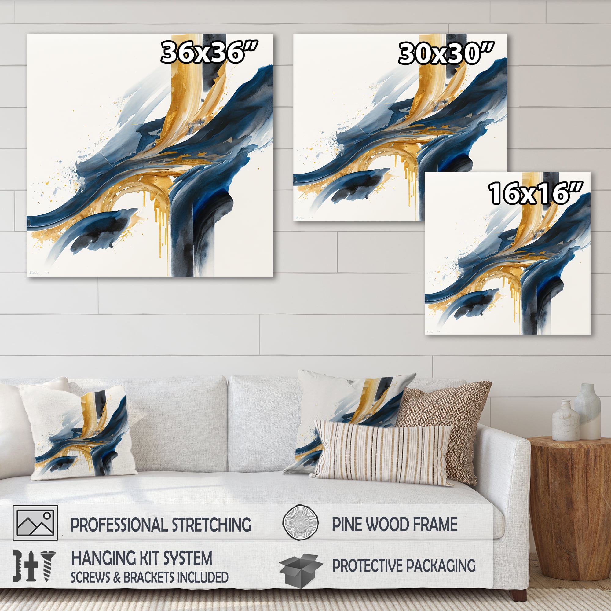 Designart Stylish Spiral Abstract VI Canvas Wall Art