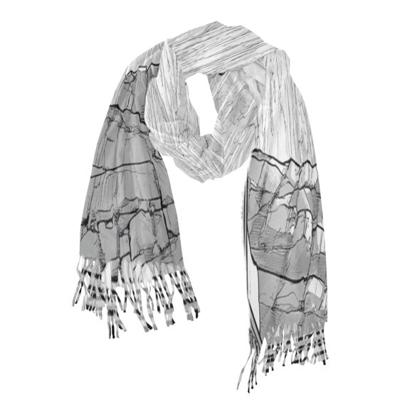 Line Art Dragon Soft Stylish Scarf 86.6''x30.7'' Lightweight and Warm, Breathable