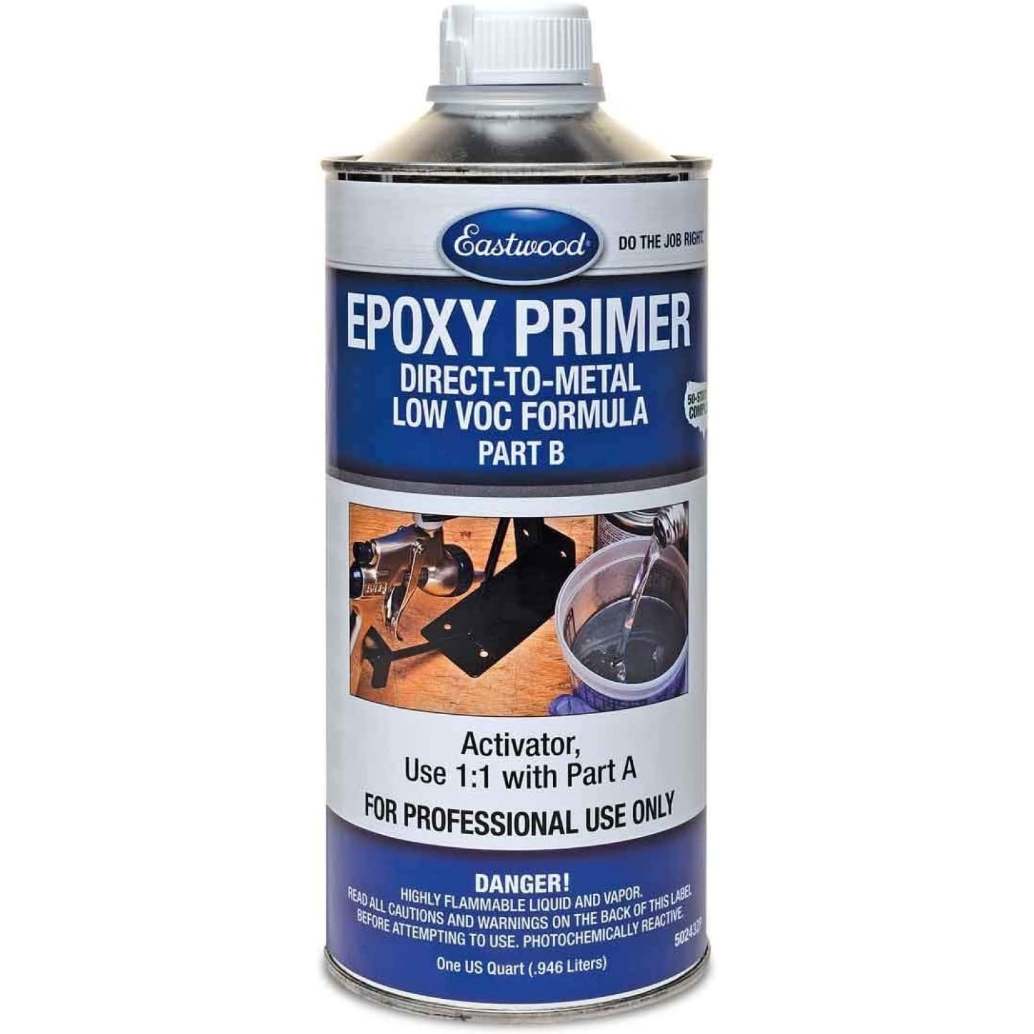 Epoxy Steel Aluminum Fiberglass Primer and Sealer Activator Quart 11