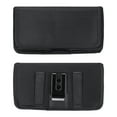 thumbnail image 1 of Teléfono Cinturón Soporte Estuche para 6.9-7.2" Celular Teléfonos, Horizontal Oxford Teléfono Cinturón Bolsa para Hombre Mujer con Clip Bucle, Negro, 1 of 7