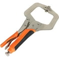thumbnail image 3 of PET-U 2Pcs 11in Heavy Duty C Clamps Set Black & Orange for Woodworking Aligning Welding, 3 of 7
