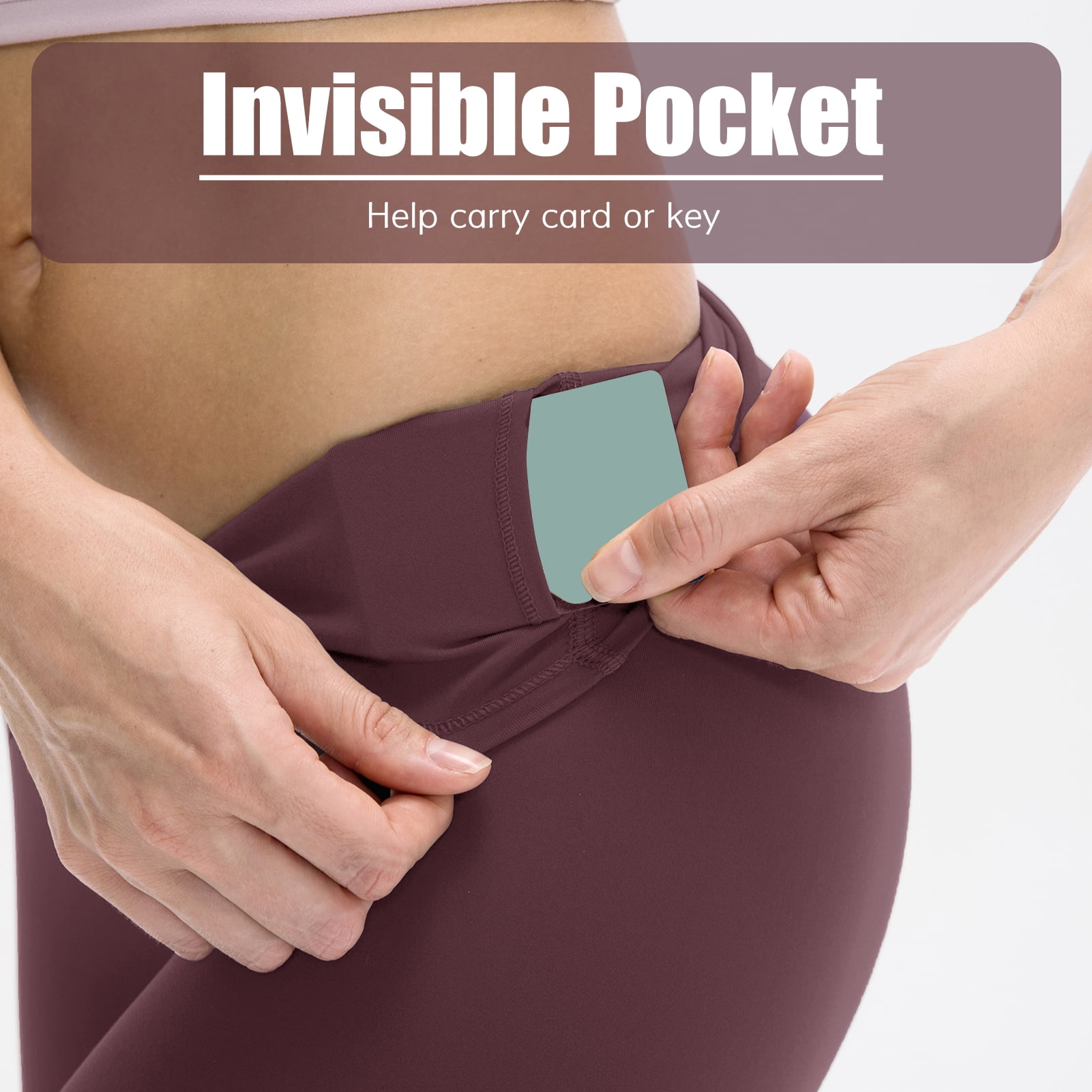 Legging En Polaire Pour Femmes Poche Séchage Rapide Taille Haute Sport Course Yoga Pantalon