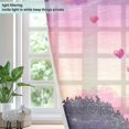 thumbnail image 4 of Yayeee Window Curtains Light Filtering 63"x42" Grommet Panel Pair Home Living Room Decor, Pixel Floating Hearts, 4 of 7