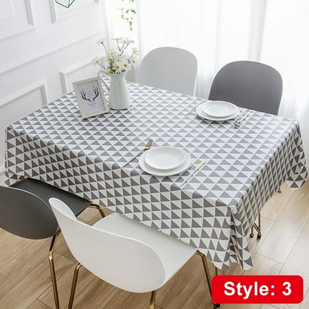 

TOPOINT Tablecloth Dustproof Rectangle Table Cover Slip Resistant Simple Plaid Style 140*180cm New