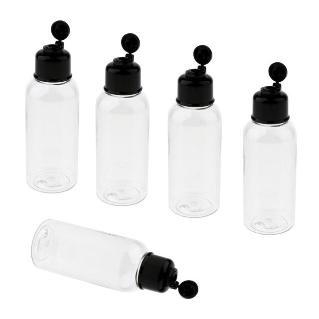 5 botellas de plástico vacías jinwen exprimir botellas de loción vacías 100 ml