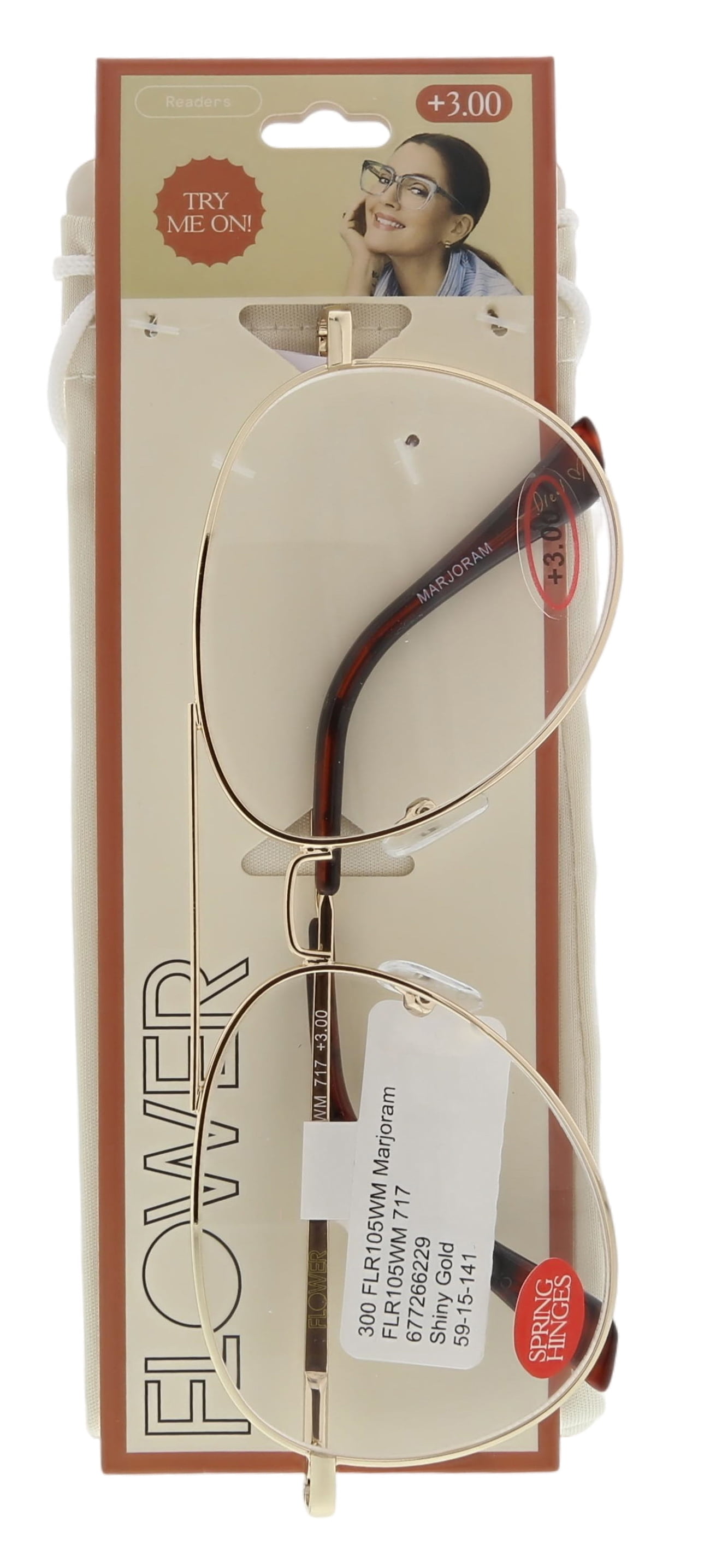 FLOWER Womens Reading Glasses - FLR105 Marjoram +3.00