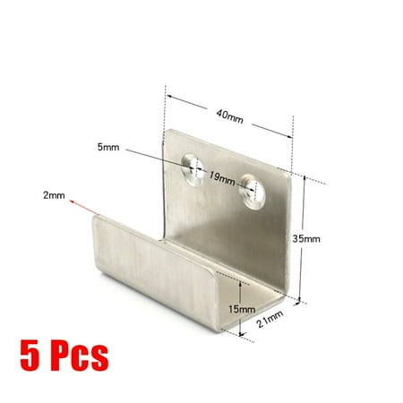 

5x Stainless Steel Flat Hooks Hanger Ceramic Tile Billboard Display Board Holder