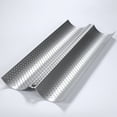 thumbnail image 5 of 2 Pcs Wavy Pan Loaf Bread Roasting Baking Tray Stainless Steel Tool Mould Pans, 5 of 6