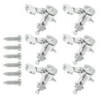 thumbnail image 2 of 6Pcs Locking Guitar String Tuning Peg Metal Sealed Tuner Head Key Set Kit Silver for Acoustic and Electric Guitars, 2 of 8