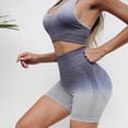 thumbnail image 2 of Bovxnpu Women Athletic Outfits, 2 Piece Workout Sets, Seamless Yoga Suit Women Fitness Suit High Waist And Hip Lifting Shorts Sleeveless Round Neck Top Set S, 2 of 7