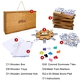 thumbnail image 2 of Juego de dominó Mexican Train Offelec Double 12 con 8 soportes, 2 of 8