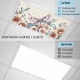 thumbnail image 3 of 1 Pack American Vintage Flowers Fluorescent Light Covers for Ceiling Lights Country Butterflies Text Texture Magnetic Ceiling Light Covers Overhead Light Filters for Office Classroom Home, 3 of 9