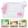 thumbnail image 4 of 1 Set Pink Transparent Base Pet Carrier for Pet Owners on the Go, 4 of 8