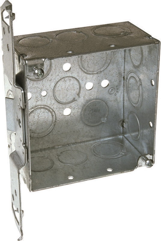 Raco 8235 8235 4-1/8 In. Square Steel 2 Gang Outlet Box Gray