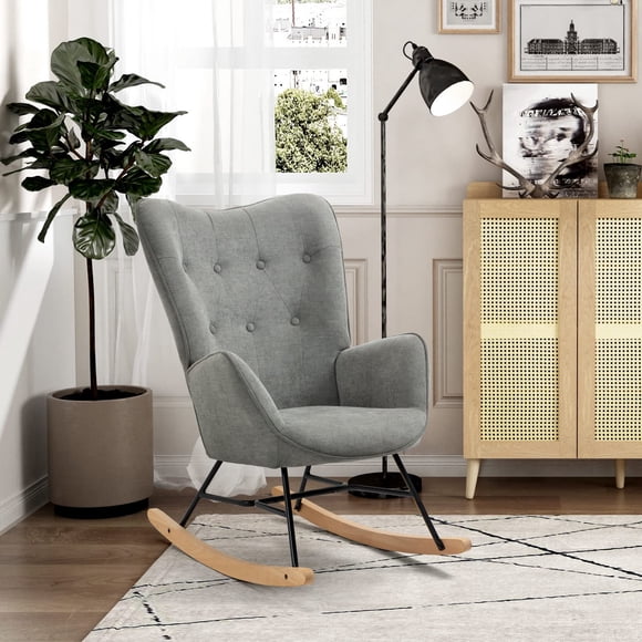 Sillón Individual Silla Reclinable, Gris FurnitureR Moderno