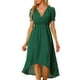 thumbnail image 1 of Vestido de fiesta Midi de corte en A, sin mangas, corto, sin mangas, con escote en V profundo, para verano, 2023 para mujer Verde oscuro XL, 1 of 5