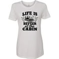 thumbnail image 3 of Inktastic Life is Better at the Cabin with Trees and Moon Women's T-Shirt, 3 of 5