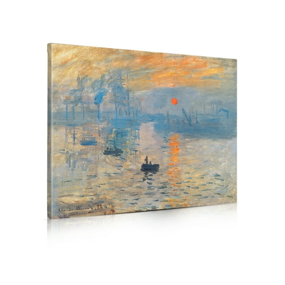DECORARTS - Impression Sunrise, Claude Monet Art Reproduction. Giclee Canvas Prints Wall Art for Home Decor 20x16"