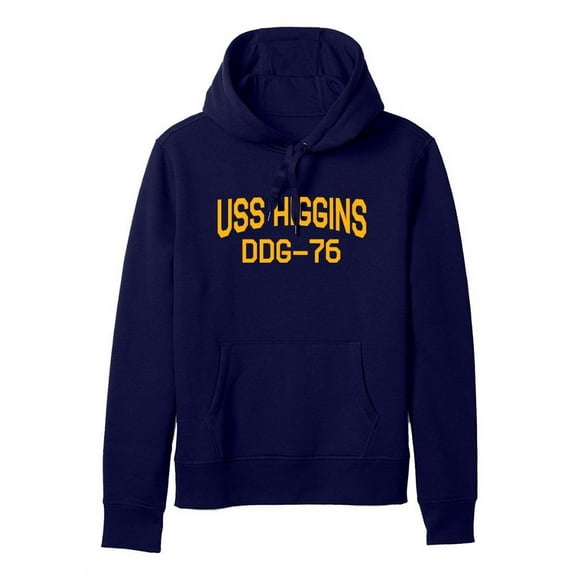 USS Higgins DDG-76 Arleigh Burke Destroyer Naval Warship Standard Size Pullover Hoodie