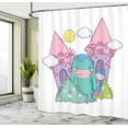 thumbnail image 4 of Ambesonne Alien Shower Curtain, Little Girl Monster Castle, 69"Wx70"L, Multicolor, 4 of 4