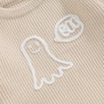 thumbnail image 5 of Toddler Baby Boy Girl Halloween Outfit Knit Chunky Ghost Sweaters Crew Neck Pullover Sweatshirt Tops Fall Winter Clothes, 5 of 8