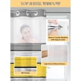thumbnail image 5 of Coastal Style No Hook Shower Curtain and Liner Set Retro Gray Yellow Stripes Wood Texture Shower Curtains with Snap-in Liner & See Through Top Window Hotel Style for Bathroom Decor 60x72 Inch, 5 of 8