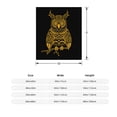 thumbnail image 3 of Intricate Geometric Owl Flannel Blanket - Soft Warm Cozy Design for Sofa Travel Bed Chair - Perfect for Stylish Comfort, 3 of 5