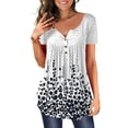 thumbnail image 1 of Uhndy Womens Summer Short Sleeve Blouse Shirt Tops Casual Loose Plain Plus Size Tunic-LQ, 1 of 1